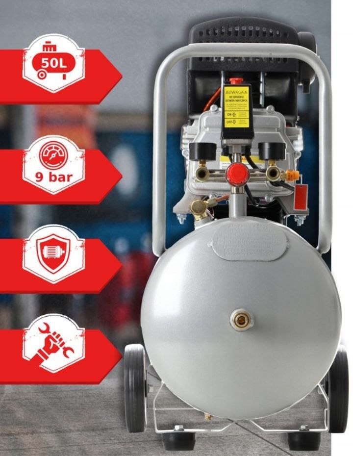 kompresor olejowy sprĘŻarka 50l mocna gratis zestaw +6w1 wydajna 9 bar kompresor olejowy sprĘŻarka 50l mocna gratis zestaw +6w1 wydajna 9 bar