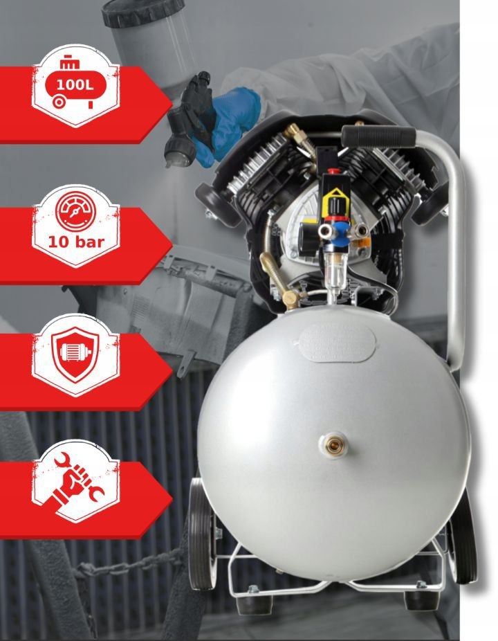 kompresor sprĘŻarka tagred 100l dwutŁokowy v2 18w1 + separator + olej kompresor sprĘŻarka tagred 100l dwutŁokowy v2 18w1 + separator + olej